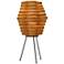 Eangee Petal Slat Natural Bamboo Weave Table Lamp