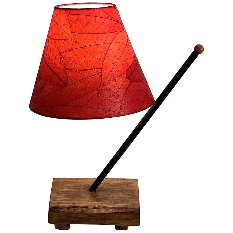 Image 2 Eangee Polearm Red Cocoa Leaves Accent Table Lamp