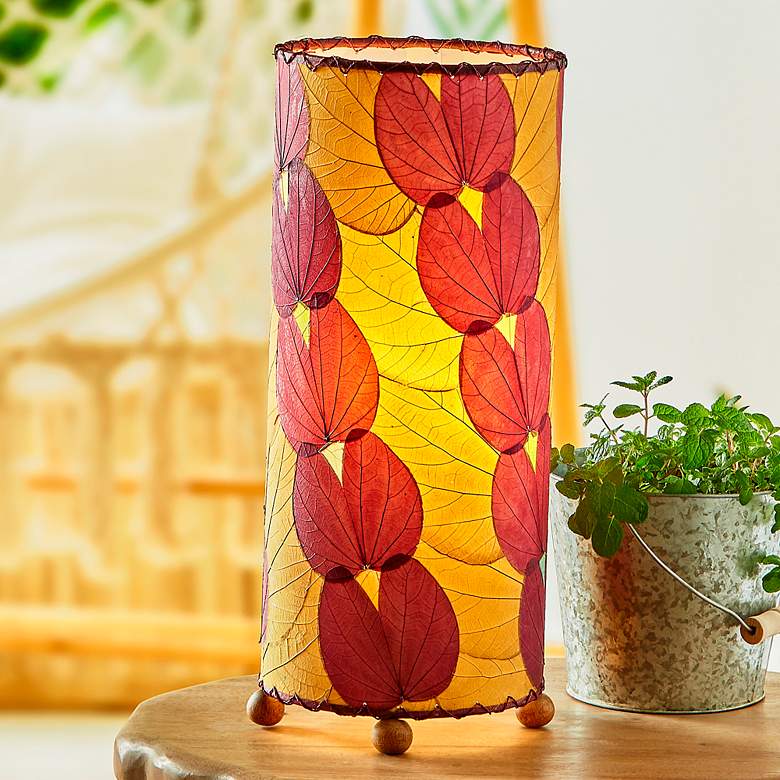 Image 1 Eangee Purple Butterfly Uplight Table Lamp