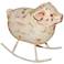 Eangee Rustic Rocking Pig 7" Wide Metal and Wood Figurine