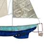 Eangee Sailboat 11" High Tan and Gray Capiz Shell Wall Decor
