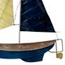 Eangee Sailboat 11"H White and Blue Capiz Shell Wall Decor