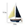 Eangee Sailboat 11"H White and Blue Capiz Shell Wall Decor