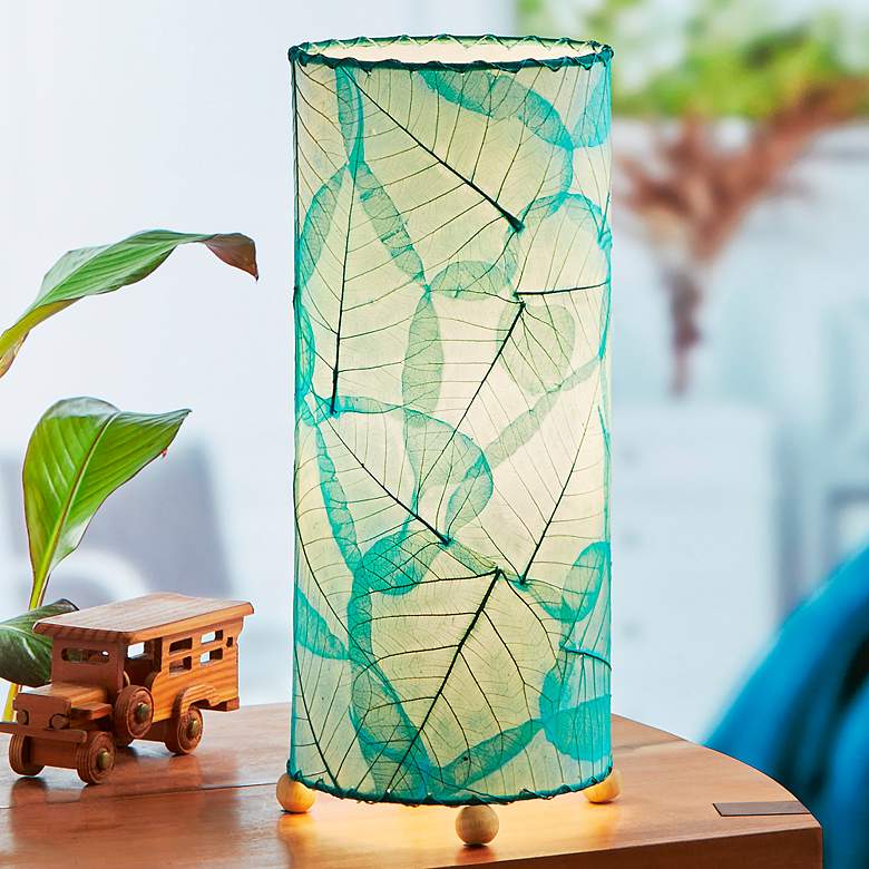 Image 1 Eangee Sea Blue 17 inch High Uplight Handcrafted Accent Table Lamp