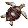 Eangee Sea Turtle 24" Wide Brown Capiz Shell Wall Decor