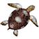 Eangee Sea Turtle 24" Wide Brown Capiz Shell Wall Decor