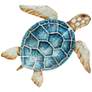 2_Eangee Sea Turtle 24"W Blue Capiz Shell Coastal Wall Decor