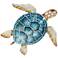 Eangee Sea Turtle 24"W Blue Capiz Shell Coastal Wall Decor