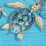 1_Eangee Sea Turtle 24"W Blue Capiz Shell Coastal Wall Decor