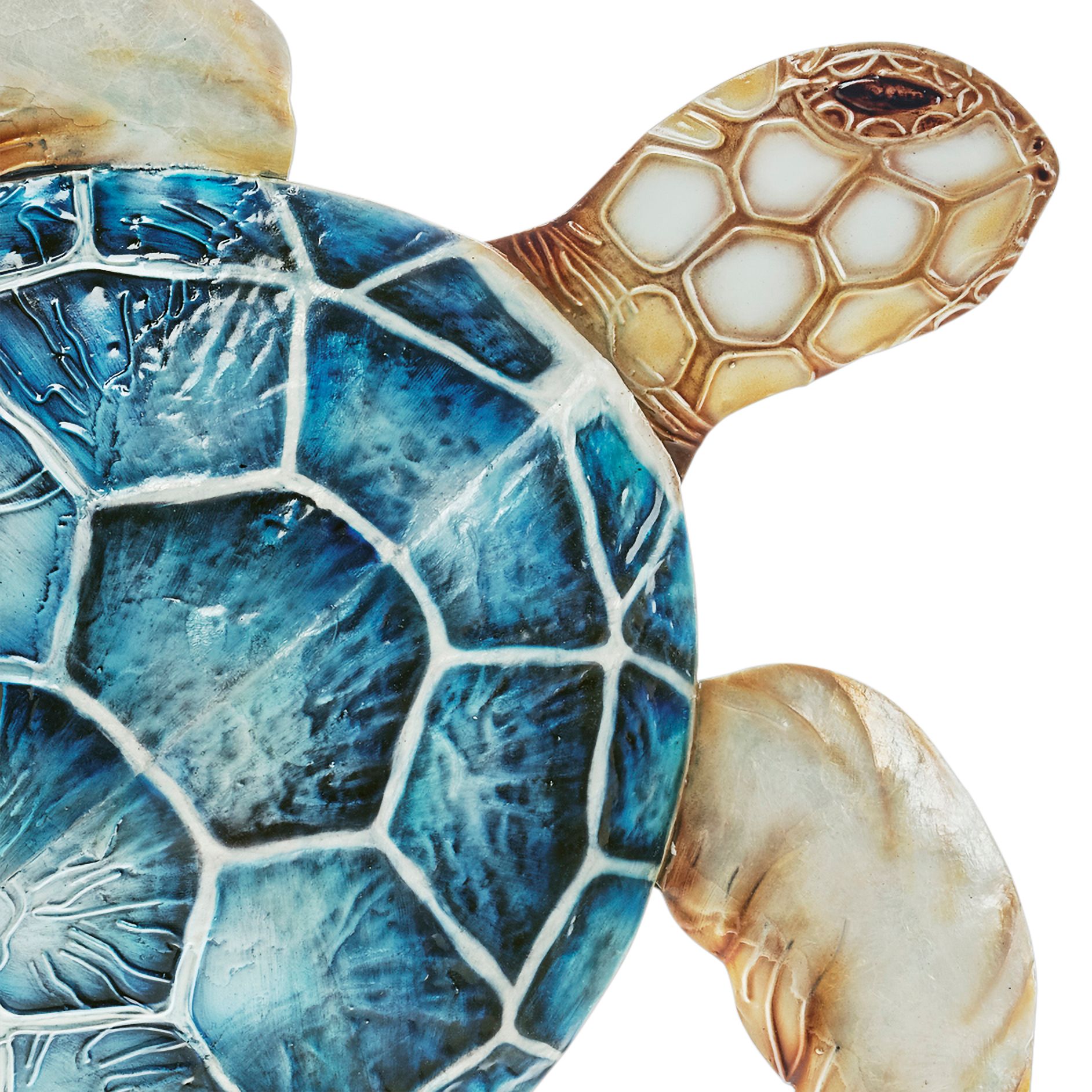 Image 3 Eangee Sea Turtle 24"W Blue Capiz Shell Coastal Wall Decor more views