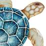3_Eangee Sea Turtle 24"W Blue Capiz Shell Coastal Wall Decor more views