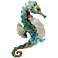 Eangee Seahorse 11"H Blue and Pearl Capiz Shell Wall Decor