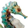 Eangee Seahorse 11"H Blue and Pearl Capiz Shell Wall Decor