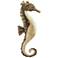 Eangee Seahorse 16"H Green and Pearl Capiz Shell Wall Decor