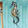 1_Eangee Seahorse 22"H Gray and Pearl Capiz Shell Wall Decor