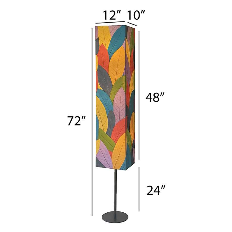 Image 4 Eangee Sequoia Giant 72 inch High Cocoa Leaf Multi Color Floor Lamp more views