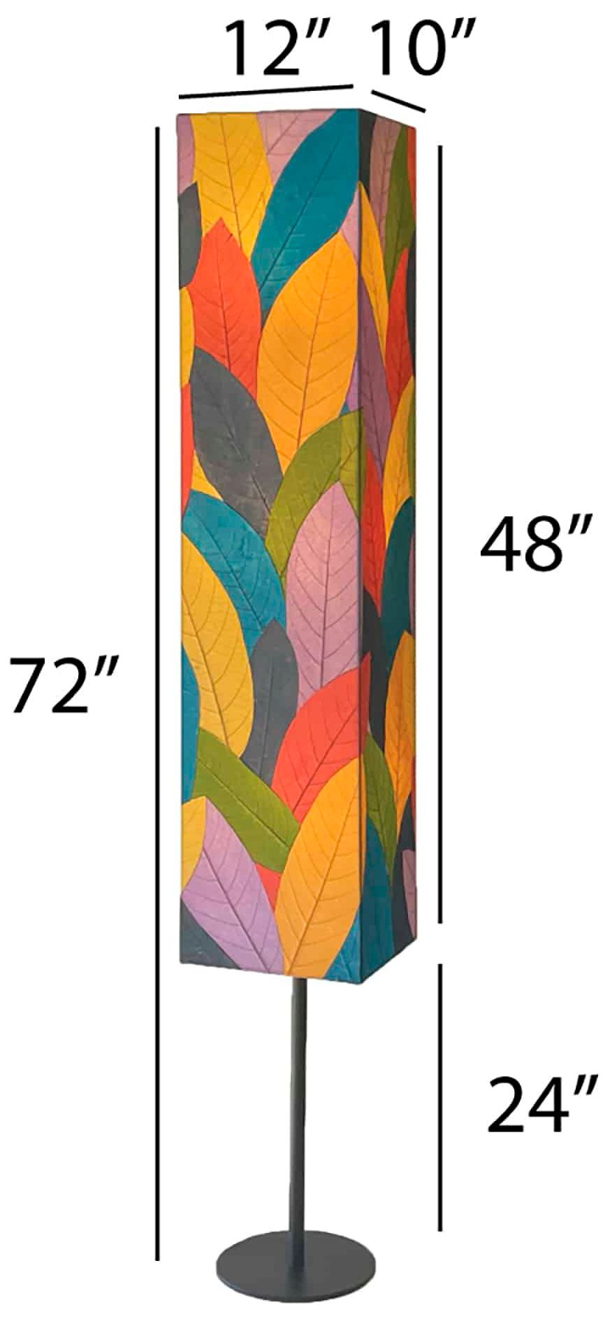 Image 6 Eangee Sequoia Giant 72" High Cocoa Leaf Multi Color Floor Lamp more views