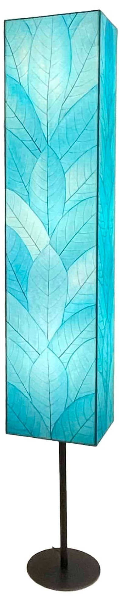 Image 3 Eangee Sequoia Giant 72" High Cocoa Leaf Sea Blue Floor Lamp more views