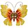 Eangee Sunflower Butterfly 12" Wide Capiz Shell Wall Decor