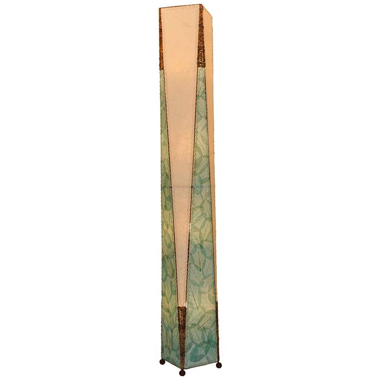 Image 1 Eangee Trapezoid Blue Hand-Made Paper Giant Floor Lamp