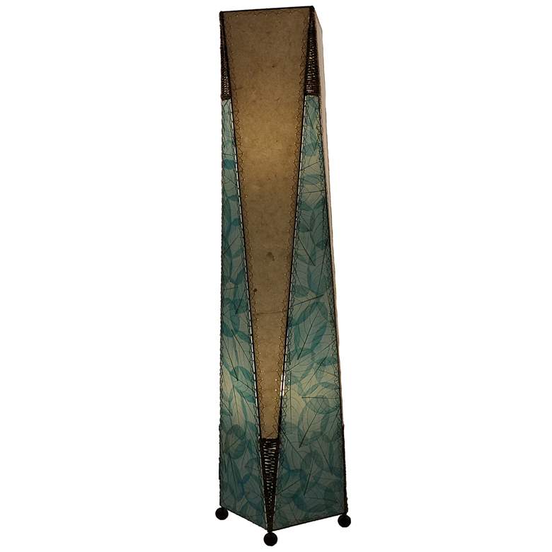 Image 1 Eangee Trapezoid Blue Hand-Made Paper Large Floor Lamp