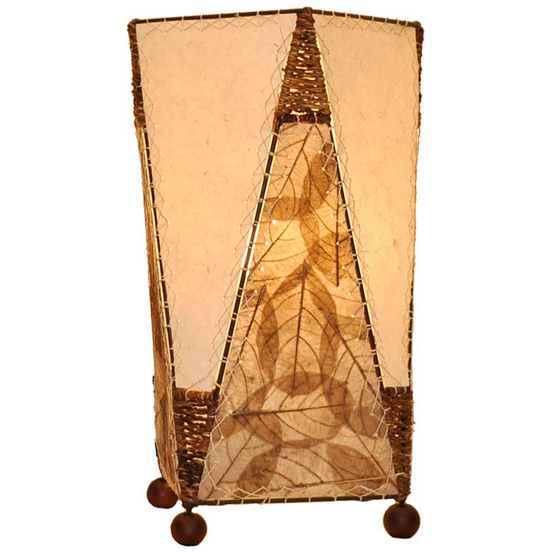 Image 1 Eangee Trapezoid Natural Hand-Made Paper Accent Table Lamp