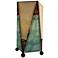 Eangee Trapezoid Sea Blue Hand-Made Paper Accent Table Lamp