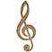 Eangee Treble Clef 17" High Gold Music Note Wall Decor