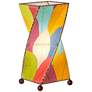 2_Eangee Twist 18" High Multi-Color Coastal Cocoa Leaves Accent Lamp