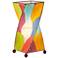 Eangee Twist 18" High Multi-Color Coastal Cocoa Leaves Accent Lamp
