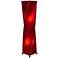 Eangee Twist 48" High Red Cocoa Leaves Cubed Floor Lamp