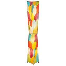 Eangee Twist 72" High Multi-Color Cocoa Leaves Giant Tower Floor Lamp