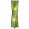 Eangee Twist Green Cocoa Leaves Large Tower Floor Lamp