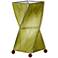 Eangee Twist Green Cocoa Leaves Uplight Accent Table Lamp