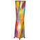 Eangee Twist Multi-Color Cocoa Leaves Large Tower Floor Lamp