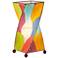Eangee Twist Multi-Color Cocoa Leaves Uplight Table Lamp