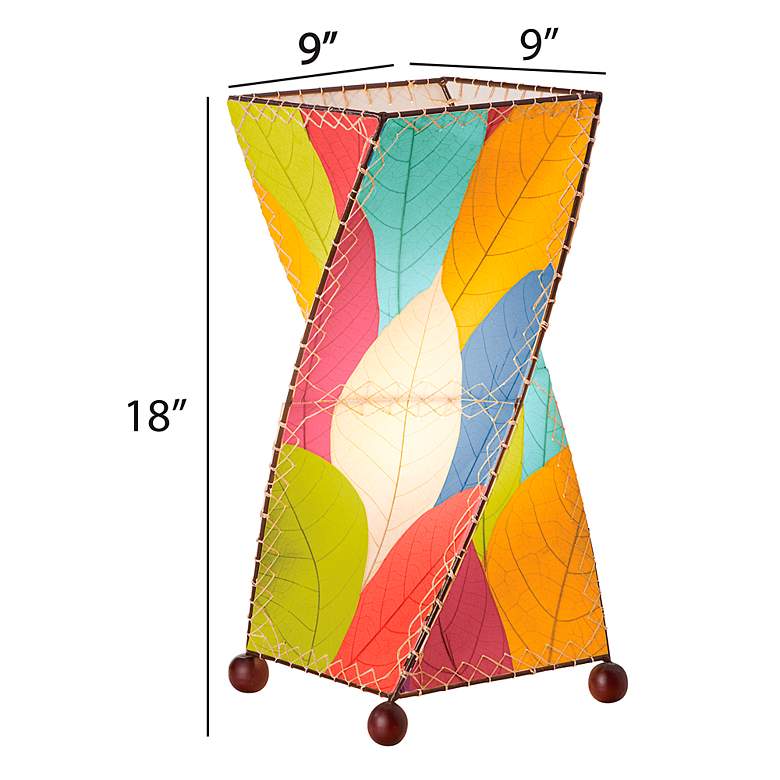 Image 4 Eangee Twist Multi-Color Cocoa Leaves Uplight Table Lamp more views
