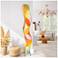 Eangee Wave 72" High Giant Tower Multi-Color Cocoa Leaf Floor Lamp