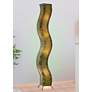 1_Eangee Wave 72" High Green Cocoa Leaves Giant Tower Floor Lamp