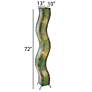 Eangee Wave 72" High Green Cocoa Leaves Giant Tower Floor Lamp