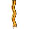 Eangee Wave 72" High Orange Cocoa Leaves Giant Tower Floor Lamp