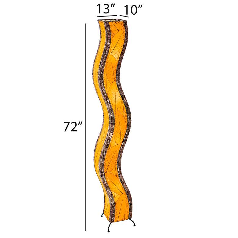 Image 5 Eangee Wave 72 inch High Orange Cocoa Leaves  Giant Tower Floor Lamp more views
