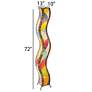 Eangee Wave 72" Multi-Color Cocoa Leaves Giant Tower Floor Lamp