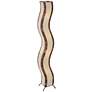 Eangee Wave 72" Natural Cocoa Leaves Giant Tower Floor Lamp