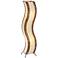 Eangee Wave Natural Cocoa Leaves Large Tower Floor Lamp