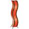 Eangee Wave Red Cocoa Leaves Large Tower Floor Lamp