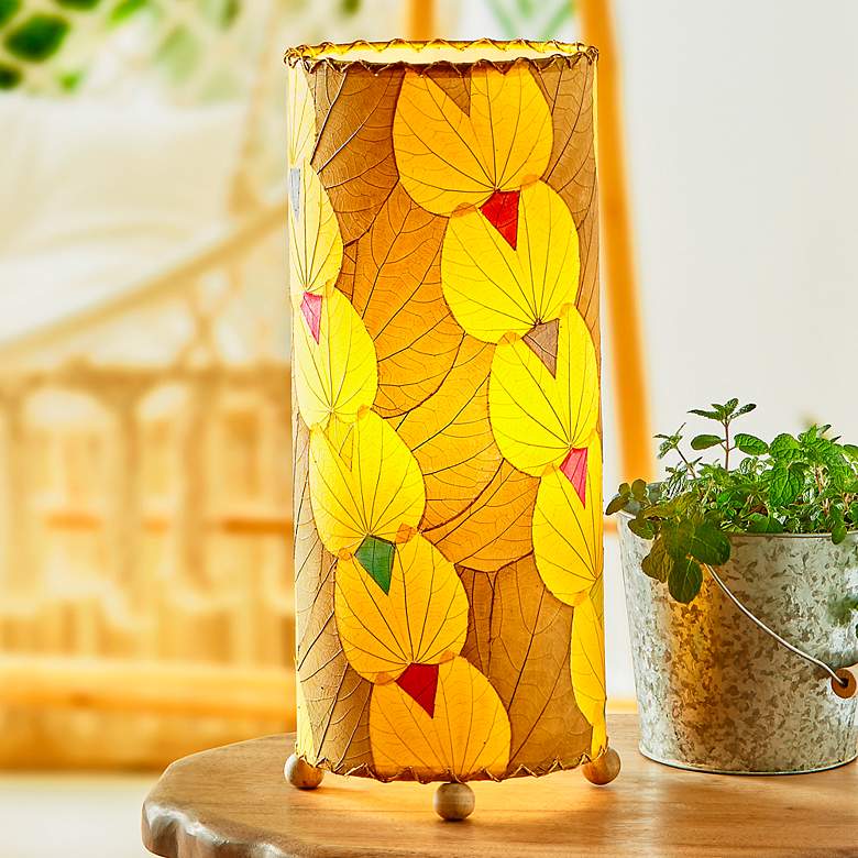 Image 1 Eangee Yellow Butterfly Uplight Table Lamp