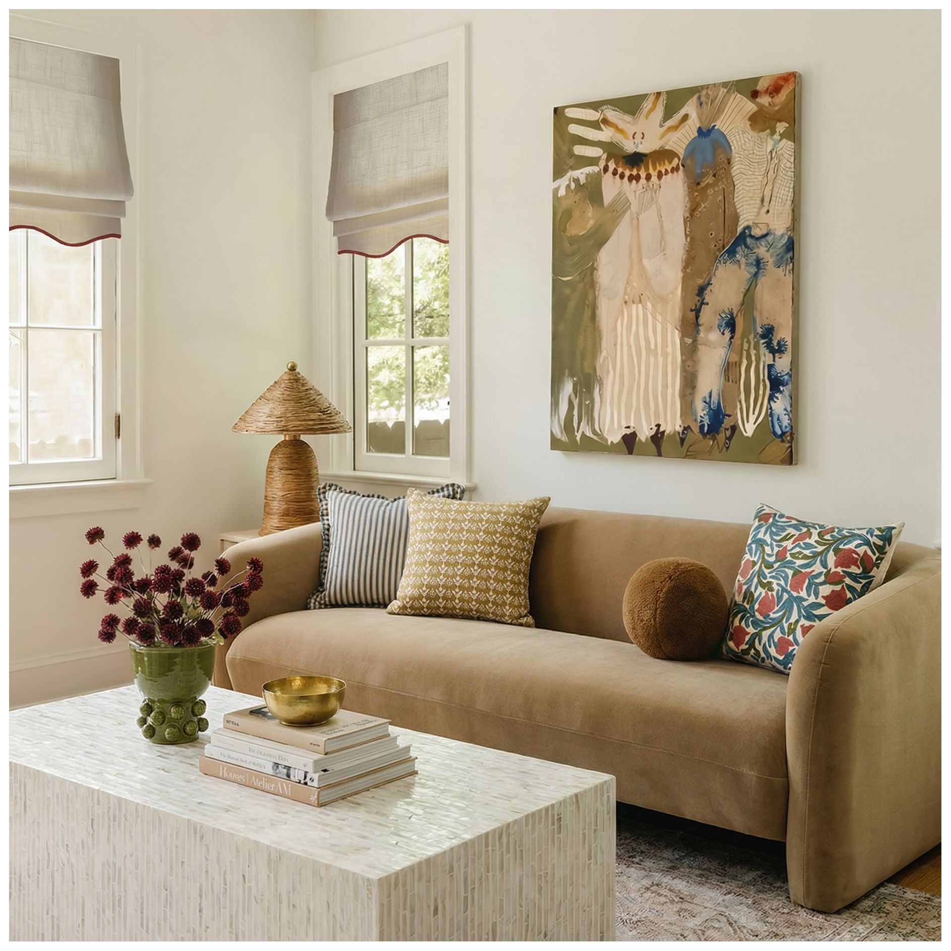 Thumbnail2 of Earl Cream Mother of Pearl Coffee Table more views