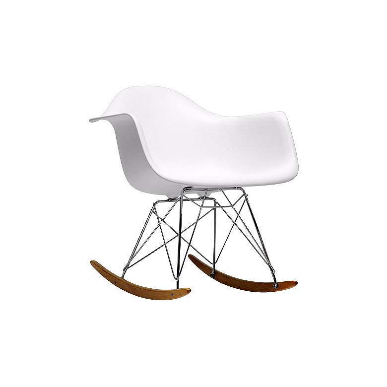Earl White Plastic Rocking Chair