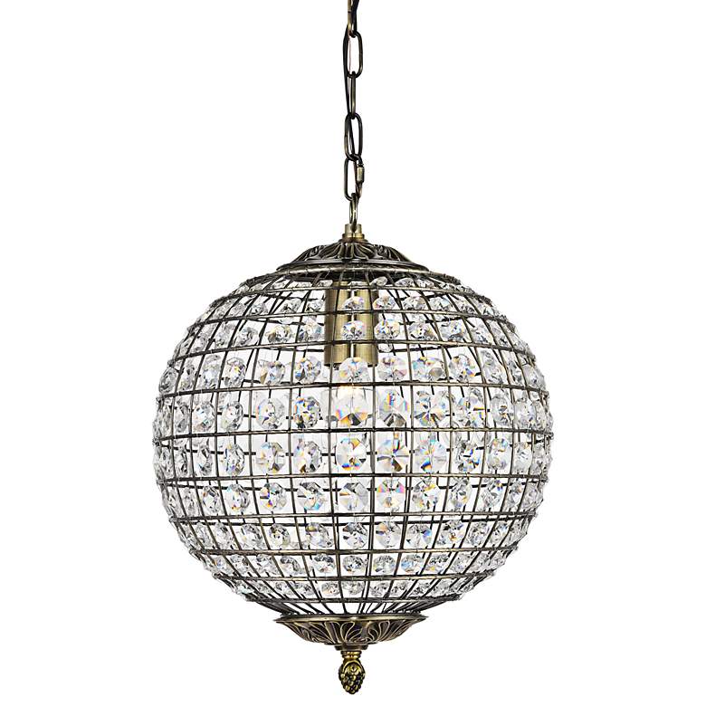 Image 1 Earlene 12" Wide Antique Bronze Globe Mini Pendant